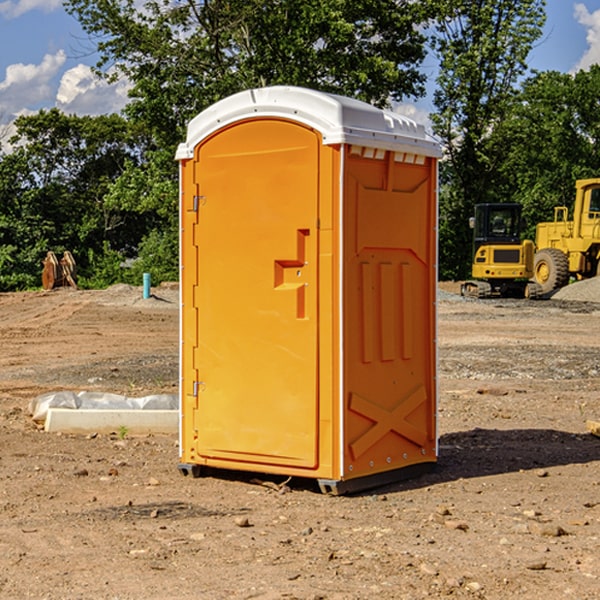 what is the expected delivery and pickup timeframe for the portable toilets in Hoberg MO